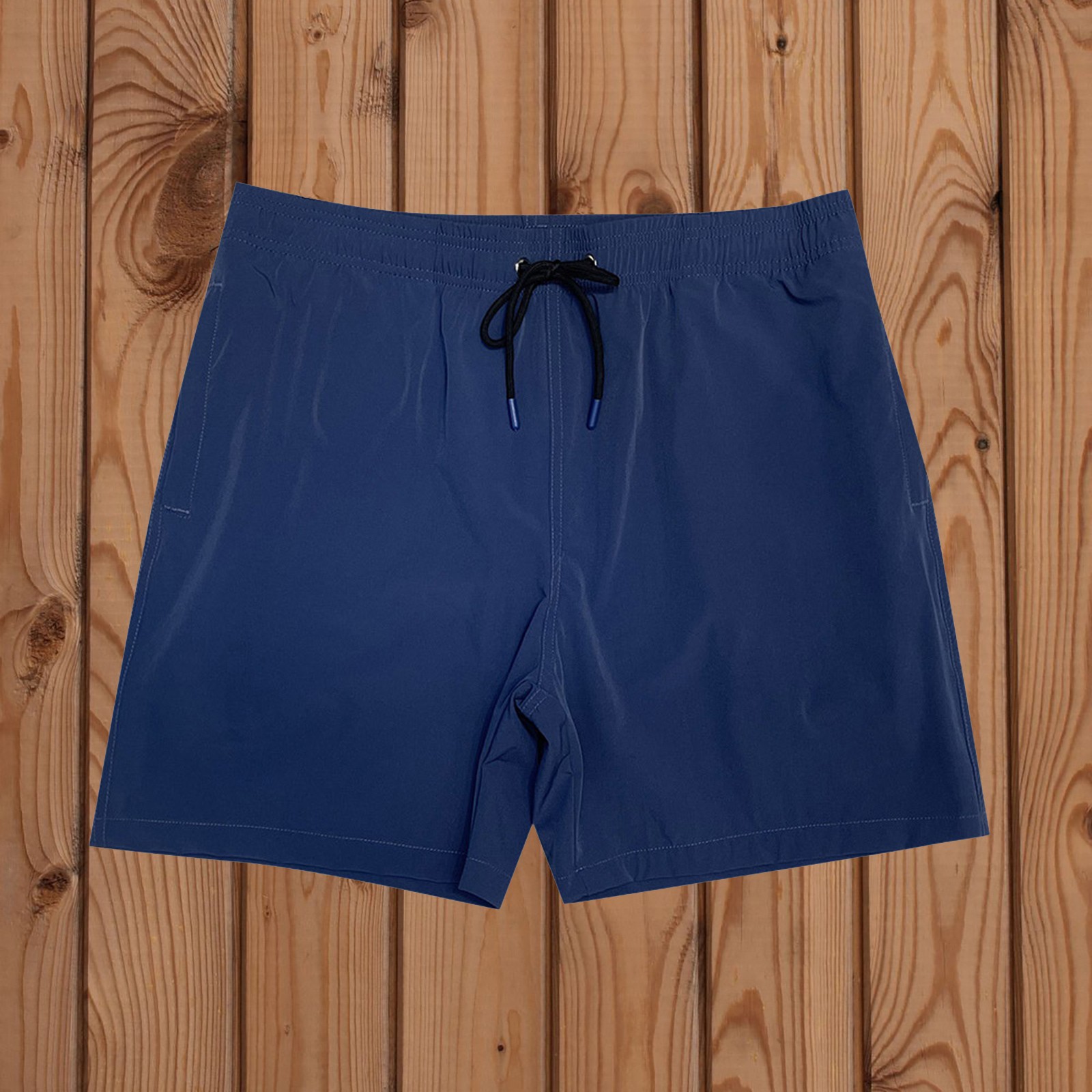 thumbnail image 2 of Pantalones de playa de nylon elástico en 4 direcciones para hombre - Pantalones cortos de baño holgados de talla grande con bolsillos - Cintura elástica transpirable para resorts costeros, 2 of 7